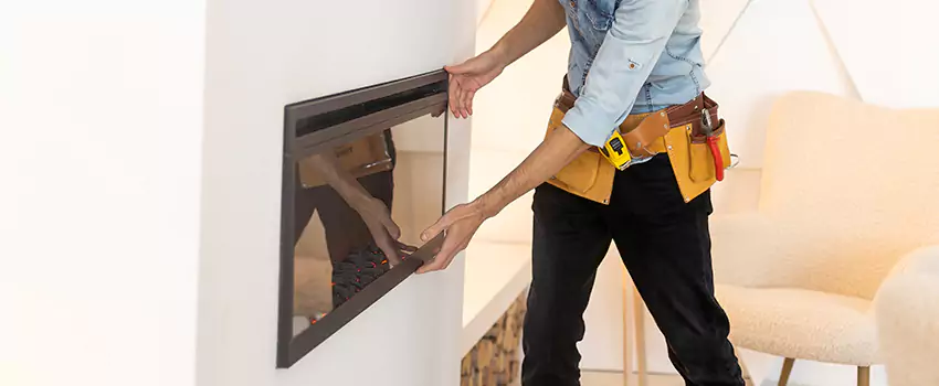 Metal Fireplace Installation in Vineyard, California