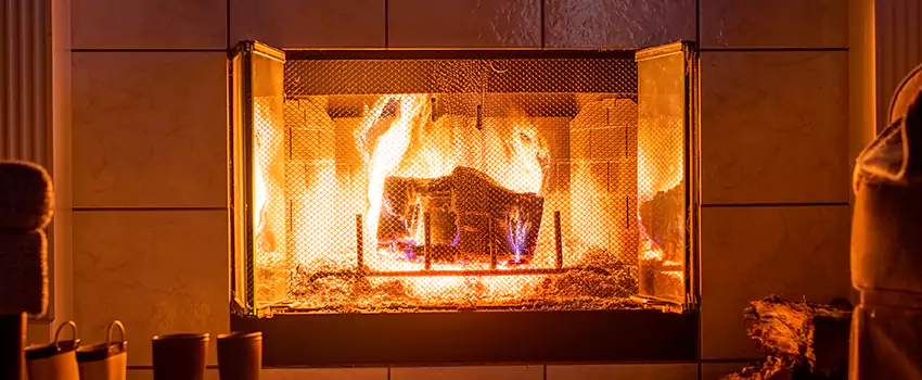 Mendota Hearth Landscape Fireplace Installation in Vineyard, California