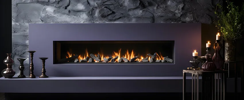 Ember Bed for Ventless Gas Fireplace in Vineyard, CA